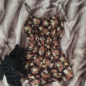 Floral Pattern Cute Romper